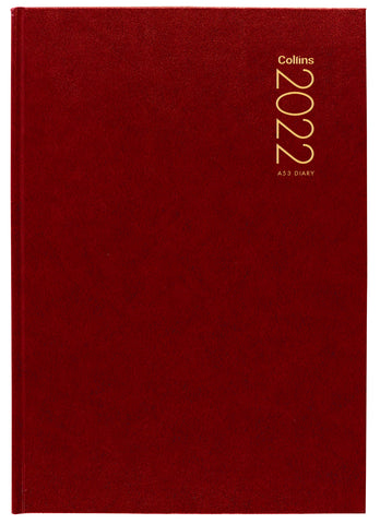 COLLINS DIARY A53 RED EVEN YEAR