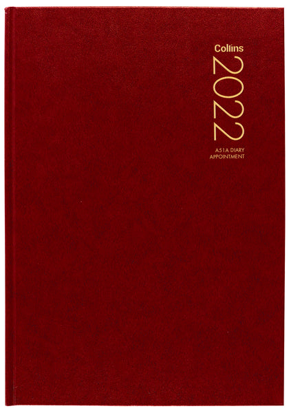 COLLINS DIARY A51A RED APPOINTMENT EVEN YEAR