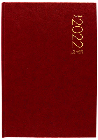 COLLINS DIARY A51A RED APPOINTMENT EVEN YEAR