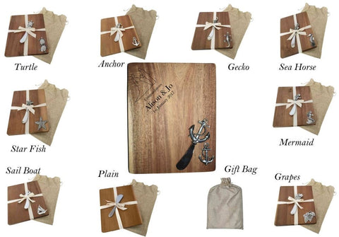 !!! Personalised Board with Spreader & Burlap Bag