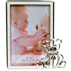 Baby Photo Frame With Bear Cream