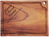 !!! Personalised Acasia Chopping Board With Groove Extra Large 405 x 305 x 20 mm