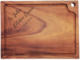 Personalised Engraved Acacia Wood Chopping Board Gift For Cooking Passionate Female