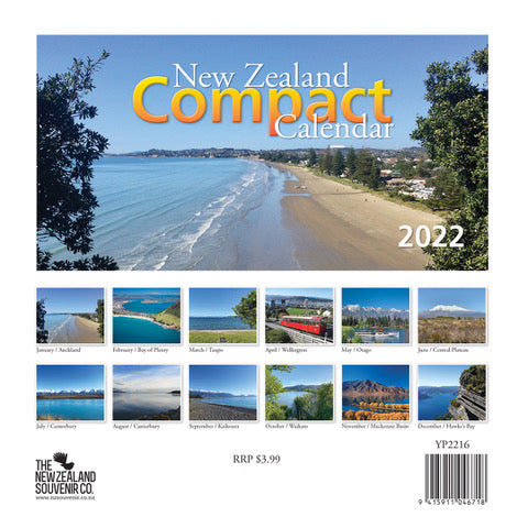 THE NZ SOUVENIR - NEW ZEALAND COMPACT CALENDAR 2024