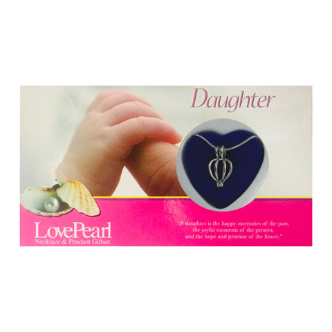 DAUGHTER - LOVE PEARL NECKLACE & PENDANT GIFTSET