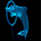 3D Dolphin Night Light