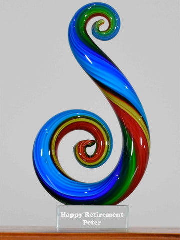 Personalised Koru Double Rainbow 17 cm