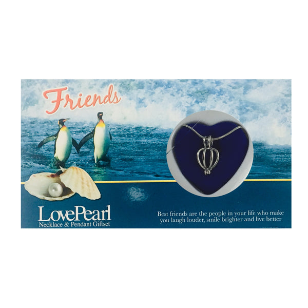 FRIENDS - LOVE PEARL NECKLACE & PENDANT GIFTSET