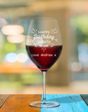 Personalised Birthday Glass With Sparkle
