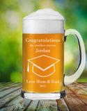 Personalised Graduation Success Glass With Hat