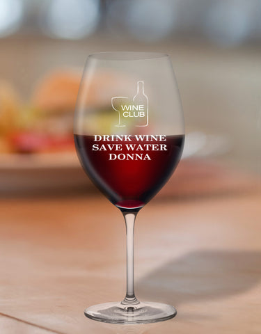 Personalised Humorous Glasses For Wine Drinker