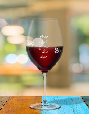 Personalised Glass To Say Thanks For Help