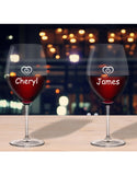 Personalised Glasses Heart & Name