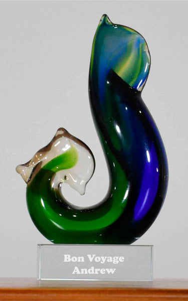 Personalised Koru Hook Green Blue 12 cm