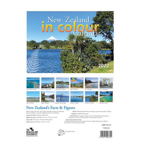 THE NZ SOUVENIR - NEW ZEALAND IN COLOUR CALENDAR 2024