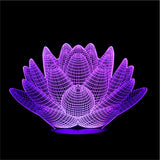 3D Lotus Night Light