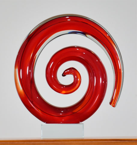 Koru Spiral Red Black 17 cm