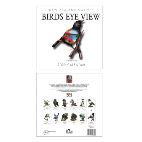 THE NZ SOUVENIR - NEW ZEALAND SOPHIE BLOKKER BIRDS EYE VIEW CALENDAR 2024