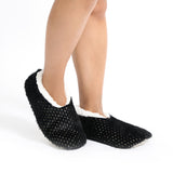 Sploshies - Women's Large Metallic Black  Foot Covering Slipper