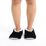 Sploshies - Women's Extra Large Petals Black  Foot Covering Slipper