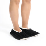 Sploshies - Women's Extra Large Petals Black  Foot Covering Slipper