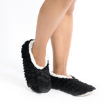 Sploshies - Women's Extra Large Petals Black  Foot Covering Slipper
