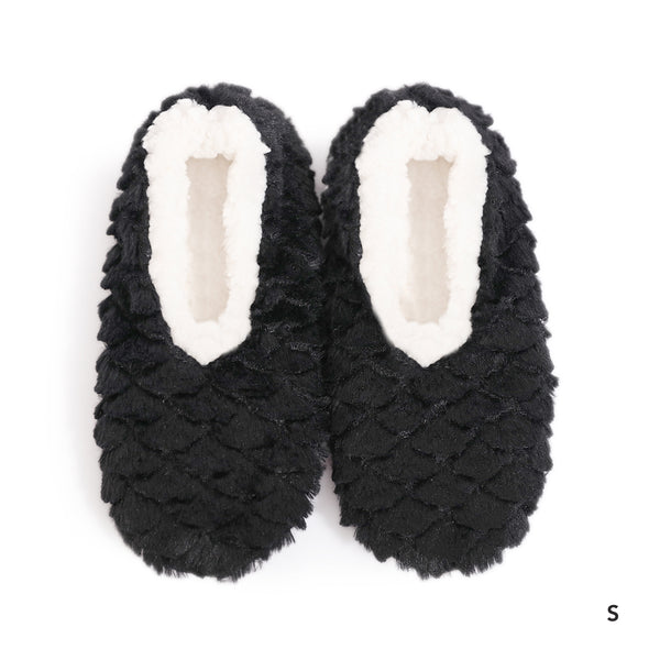Sploshies - Women's Medium Petals Black  Foot Covering Slipper