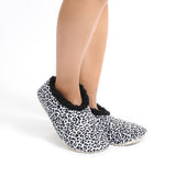 Sploshies - Women's Medium Velvet Leopard Black Foot Covering Slipper