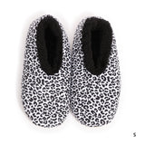 Sploshies - Women's Small Velvet Leopard Black Foot Covering Slipper