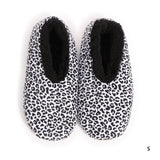 Sploshies - Women's Extra Large Velvet Leopard Black Foot Covering Slipper