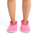 Sploshies - Women's Medium Velvet Leopard Pink Foot Covering Slipper