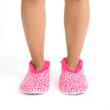 Sploshies - Women's Extra Large Velvet Leopard Pink Foot Covering Slipper