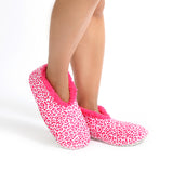 Sploshies - Women's Extra Large Velvet Leopard Pink Foot Covering Slipper