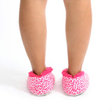 Sploshies - Women's Extra Large Velvet Leopard Pink Foot Covering Slipper