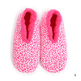 Sploshies - Women's Extra Large Velvet Leopard Pink Foot Covering Slipper