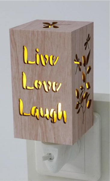 Live Love Laugh Wood Night Light
