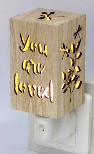 You Are Loved Wood Night Light