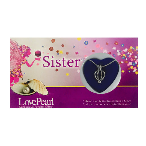 SISTER - LOVE PEARL NECKLACE & PENDANT GIFTSET