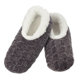 Slumbies - Women's Medium Jeweltone Chenille Grey Foot Covering