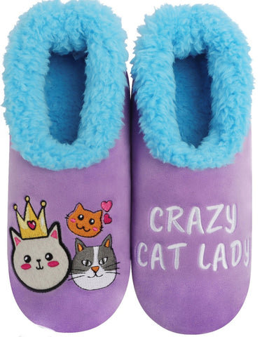 Slumbies - Women's Large Pairables Crazy Cat Lady Foot Covering