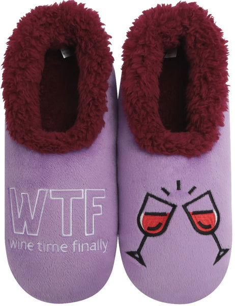 Slumbies - Women's Small Pairables Wine Time Finally Foot Covering
