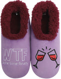 Slumbies - Women's Large Pairables Wine Time Finally Foot Covering