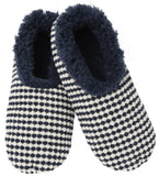 Slumbies - Women's Small Two Tone Soft Dots Navy Foot Covering