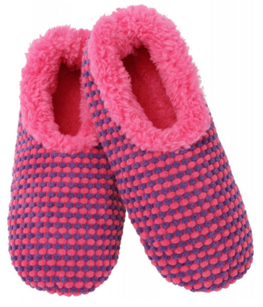 Slumbies - Women's Small Two Tone Soft Dots Pink Foot Covering