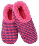 Slumbies - Women's Medium Two Tone Soft Dots Pink Foot Covering