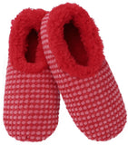 Slumbies - Women's Small Two Tone Soft Dots Red Foot Covering