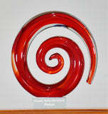Personalised Koru Spiral Red Black 17 cm