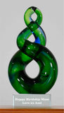 Personalised Koru Twist Green Blue 15 cm