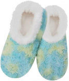 Slumbies - Women's Extra Large Tie Dye Aqua Blue Foot Covering