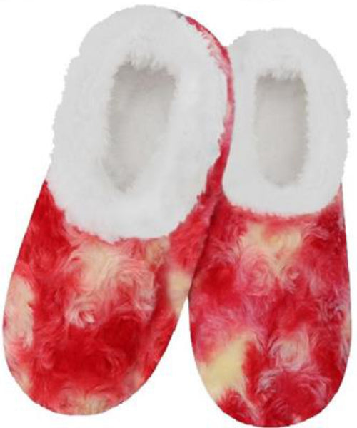 Slumbies - Women's Medium Tie Dye Strawberry Red Foot Covering
